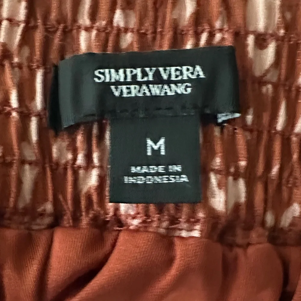 Simply Vera Vera Wang Red and White Maxi Skirt size M long elastic waist